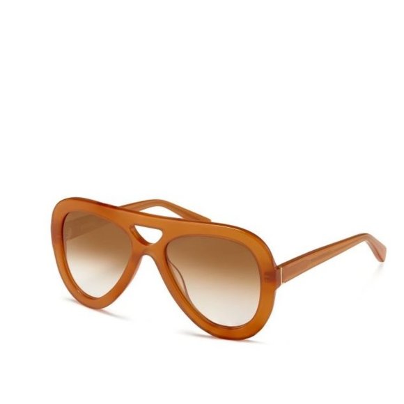 Derek Lam Charlotte Sunglasses Amber NWOT - Picture 2 of 9